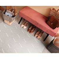 Zick-Zack Bergie Teppich Vinyl Matte, Beige Bodenmatte, Weiße Teppich, Abstrakte Pvc Linoleum Komfort Küchenmatte von WondecaFloor