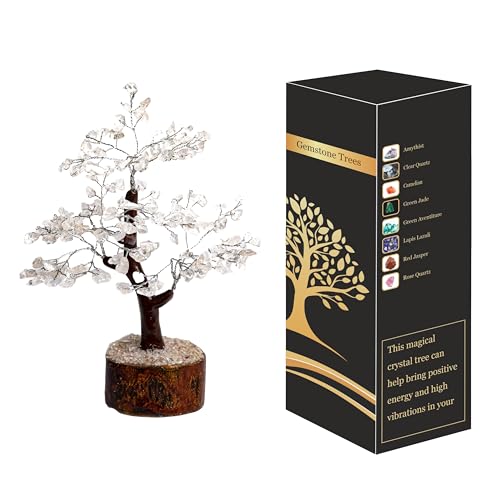 Wonder Care Edelsteinbaum des Lebens, Kristallbaum, Glücksbringer, Heilsteine ​​für Geld, Kristallbaum, Dekoration, Geld, Edelsteinbaum, klarer Quarzbaum (300 Perlen) von Wonder Care