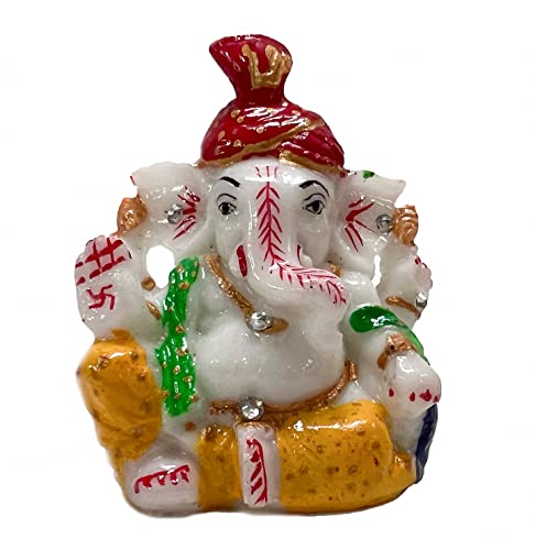WC Lord Ganesha Con statuetta Diya per Home Temple Mandir - Statua di Ganesh per Ganesh Chaturthi - Decorazione Indiana Pooja del dio indù - Idolo Ganpati per Auto WC Lord Ganesha Con statuetta Diya per Home Temple Mandir - Statua di Ganesh per Ganesh Chaturthi - Decorazione Indiana Pooja del dio indù - Idolo Ganpati per Auto von Wonder Care