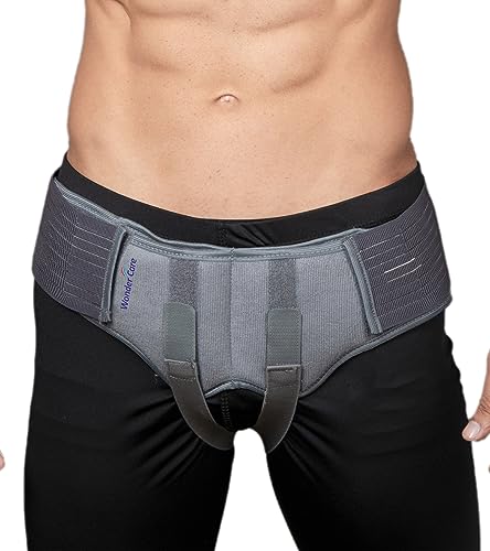 Wonder Care - Gery Hernien-Stützbandage für doppelte Leisten- oder Sporthernien mit 2 herausnehmbaren Kompressionspolstern und verstellbaren Leistengurten [XXL] von Wonder Care