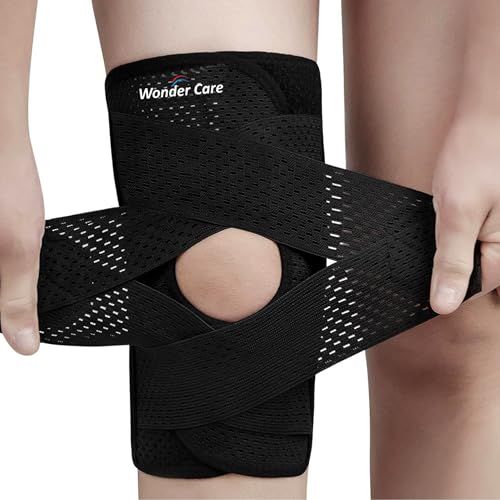 Wonder Care Kompressions-Kniebandage für Knieschmerzen, Sport, Laufen, Meniskusriss und ACL-Linderung. Verstellbare Kniebandage mit seitlichen Stabilisatoren. Kniestütze mit Air-Mesh-Gewebe. Wonder Care Kompressions-Kniebandage für Knieschmerzen, Sport, Laufen, Meniskusriss und ACL-Linderung. Verstellbare Kniebandage mit seitlichen Stabilisatoren. Kniestütze mit Air-Mesh-Gewebe. von Wonder Care