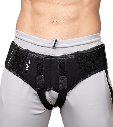 Wonder Care - Black Inguinal Hernia Support Truss forDouble Inguinal or Sports Hernia with Two Removable Compression Pads & Adjustable Groin Straps Surgery & Injury Recover (XXL(45"-50")) von Wonder Care