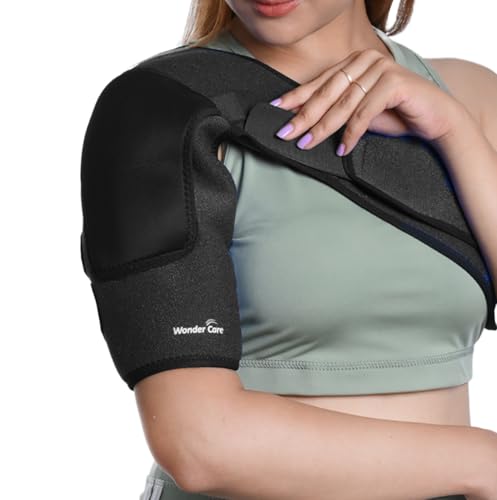 Wonder Care Rotator-Manschettenbandage zur Schmerzlinderung der Schultern, Neopren, Schulterstütze für Männer und Frauen, für verrenkte, gefrorene und Mausschulter (Universalgröße: 66-91,4 cm) von Wonder Care
