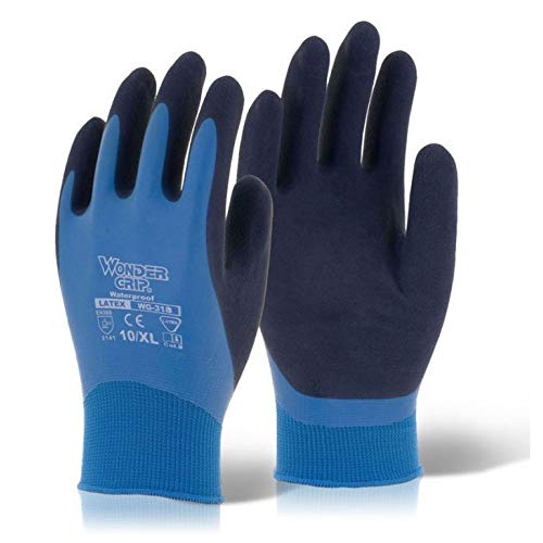 Wonder Grip Aqua WG-318 vollständig beschichtete wasserdichte Latex-Handschuhe, 11 - XXL, 300 von Wonder Grip