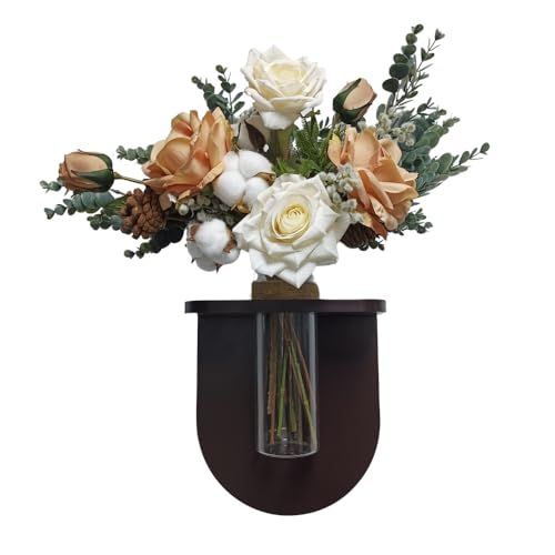 Wandmontierte Blumenvase - Holzschweberegalhalter, Natürlicher Hängender Wandpflanzer, Dekorative Taschenpflanzer, Minimalistische Inneneinrichtung Wandmontierte Blumenvase - Holzschweberegalhalter, Natürlicher Hängender Wandpflanzer, Dekorative Taschenpflanzer, Minimalistische Inneneinrichtung von Wonder Space