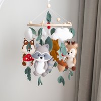 Woodland Baby Mobile Waldtier Hängende Krippe Kinderzimmer Geschlecht Neutrale Mobile Tiere Kinderbett Shower Geschenk von WonderBabyDecor