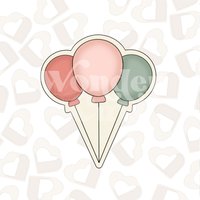 Geburtstag Luftballons Cookie Cutter von WonderCutsCutters