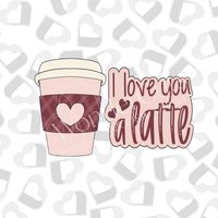 Love You A Latte - 2Er-Set Ausstechformen Zum Valentinstag von WonderCutsCutters