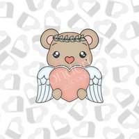 Valentine Cupid Bear - Mit Herz - 2-Er Set Ausstechformen von WonderCutsCutters