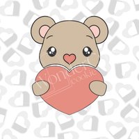 Valentinsgruß-Jungen-Bär, Der Herz Hält - 2 Ausstechformen von WonderCutsCutters