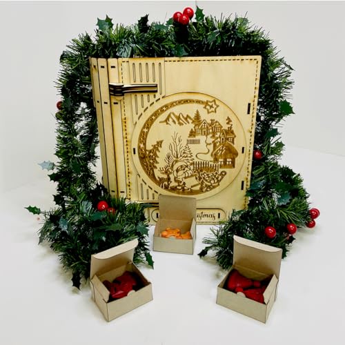 WonderWax Adventskalender aus Holz gefüllt Limited Wachsmelt Duftwachs Raumduft für Duftlampen Soja Wachs Melts Duftmelt Aroma Wellnes Kerzen Wärmer Wax Tarts von WonderWax