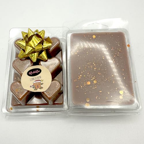 WonderWax | Duftwachs Wax Melts 6 Herzen Duftwachswürfel | 100% Sojawachs Raumduft | Geschenk Set Raumdüfte | Hochzeiten,Geburtstag,Valentinstag,Weihnachten | Duftlampen Lebkuchen von WonderWax