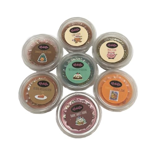 WonderWax Mini Dufttöpfchen Christmas Bundle 7 Düfte Duftwachs Raumduft für Duftlampen Soja Wachs Melts Duftmelt Aroma Kessel Kerzen Wärmer Wax Tarts von WonderWax