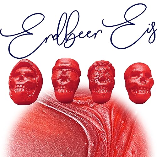 WonderWax Mini Totenköpfe 8er Set Erdbeereis Wachsmelt Duftwachs Raumduft für Duftlampen Soja Wachs Melts Duftmelt Aroma Wellnes Kerzen Wärmer Wax Tarts von WonderWax