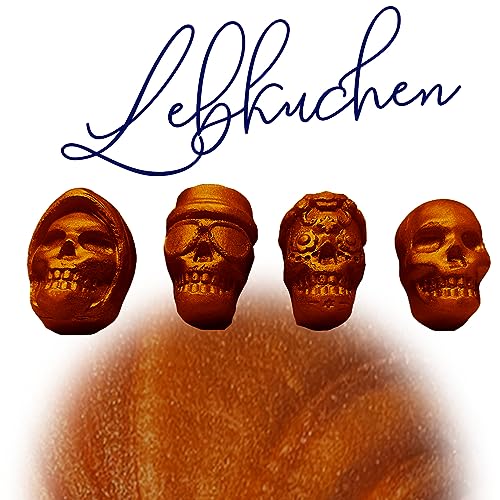 WonderWax Mini Totenköpfe 8er Set Lebkuchen Wachsmelt Duftwachs Raumduft für Duftlampen Soja Wachs Melts Duftmelt Aroma Wellnes Kerzen Wärmer Wax Tarts von WonderWax