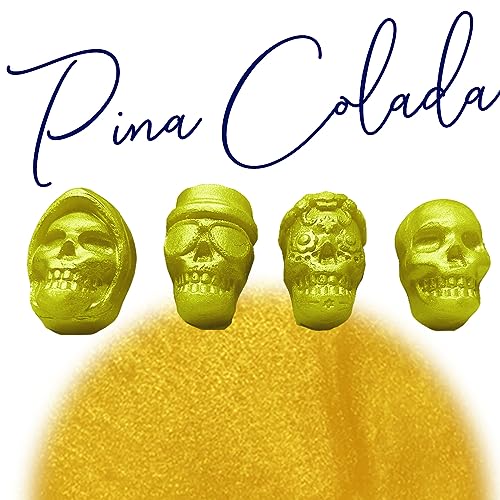 WonderWax Mini Totenköpfe 8er Set Pina Colada Wachsmelt Duftwachs Raumduft für Duftlampen Soja Wachs Melts Duftmelt Aroma Wellnes Kerzen Wärmer Wax Tarts von WonderWax