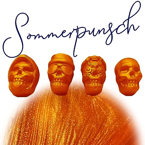 WonderWax Mini Totenköpfe 8er Set Sommerpunsch Wachsmelt Duftwachs Raumduft für Duftlampen Soja Wachs Melts Duftmelt Aroma Wellnes Kerzen Wärmer Wax Tarts von WonderWax