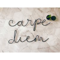 Carpe Diem Wire Wandschild | Words Wort Zeichen Benutzerdefinierte Drahtschild Wandbehang Inspirierende Wanddekoration Carpe Diem Wire Wandschild | Words Wort Zeichen Benutzerdefinierte Drahtschild Wandbehang Inspirierende Wanddekoration von WonderWireDesign