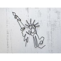 Freiheitsstatue One Line Wire Art | Schlafzimmer Zeichen Gästezimmer| Words Draht Dekor Wandbehang Kontinuierliche Linie von WonderWireDesign
