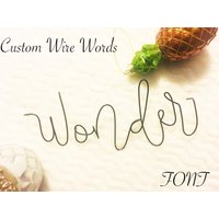 Wonder Schrift | Wire Words Wort Zeichen Personalisierte Wandkunst Wall Art Benutzerdefiniertes Zitat Draht Name von WonderWireDesign