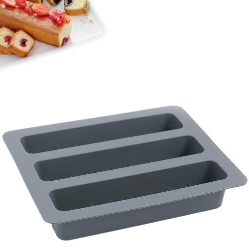Wondercook - Kuchenform aus Platin-Silikon für 3 Kuchen – Backform für Mini Cake Aperitif und Brot rechteckig – Kuchenform Aperitif + eBook von Wondercook