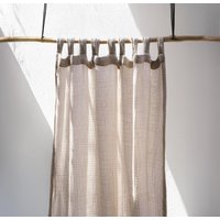 Boho Musselin Baumwoll Vorhang Beige Creme Braun 4-Lagig von WonderfulForestShop