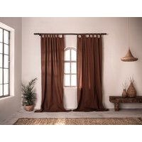 Boho Dunkel Burgund Baumwolle Vorhang Einzelstück Wohnzimmer Dekor von WonderfulForestShop