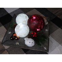 Dekoteller Mit Leuchtkugeln " Weihnachtstraum Dekoteller Mit Leuchtkugeln " Weihnachtstraum von WonderfulPaperArt
