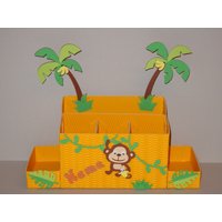 Schreibtisch Stiftebox Dschungel +Wunschname von WonderfulPaperArt