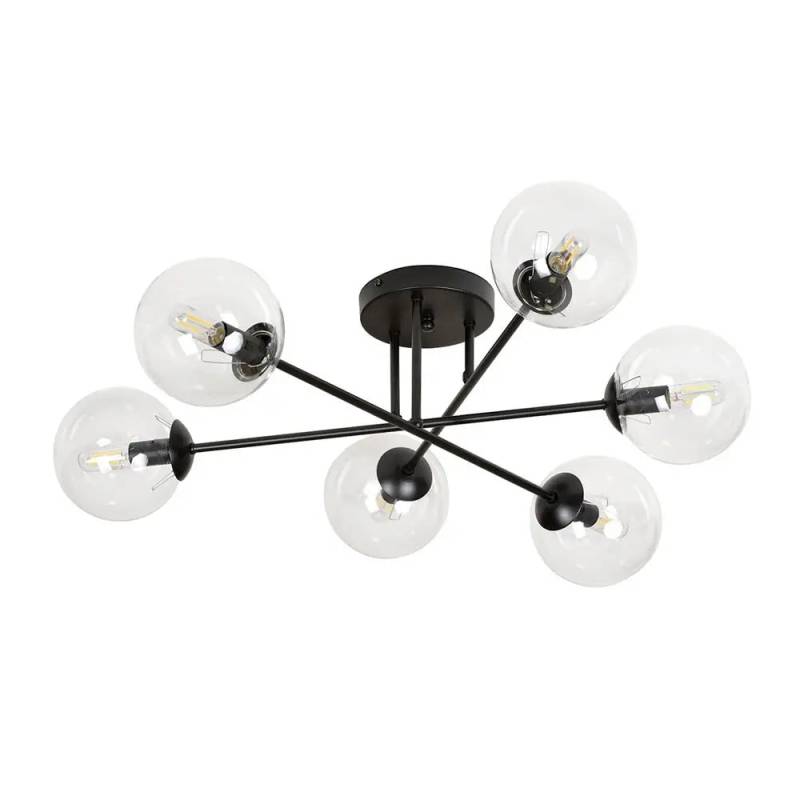 B-Ware Wonderlamp Vesta Deckenleuchte Im Vintage Stil Mit 6 Transparenten Glaskugeln B-Ware Wonderlamp Vesta Deckenleuchte Im Vintage Stil Mit 6 Transparenten Glaskugeln von Wonderlamp