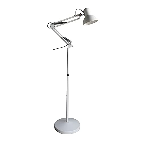 Wonderlamp - Stehleuchte Avati, Stehleuchte weiß, höhenverstellbar, Körper und Gelenkkopf, Leuchtmittel 1xE27 von Wonderlamp