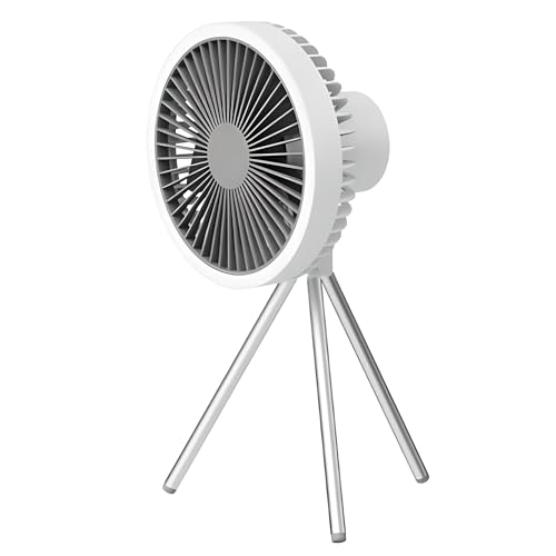 wonderlamp Tragbarer Tischventilator mit LED-Batterie, 5,5 W, Weiß, leicht, für Zuhause oder Büro von Wonderlamp