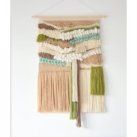 Großer Fiber Art Wandbehang 3D Boho Webteppich von WonderlandStories