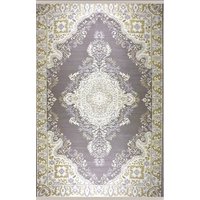 Outdoor-Teppich Kunststoff Gartenteppich Perser Braun Gold Taupe von Wonderrugscom