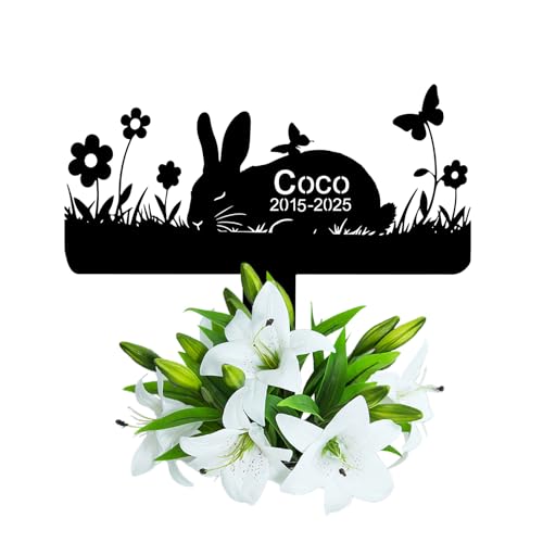 Wondramble Grabstein Kaninchen für Draußen,grabschmuck Kaninchen wetterfest,gartenstecker,gedenktafel,Edelstahl grabstecker personalisiert Wondramble Grabstein Kaninchen für Draußen,grabschmuck Kaninchen wetterfest,gartenstecker,gedenktafel,Edelstahl grabstecker personalisiert von Wondramble