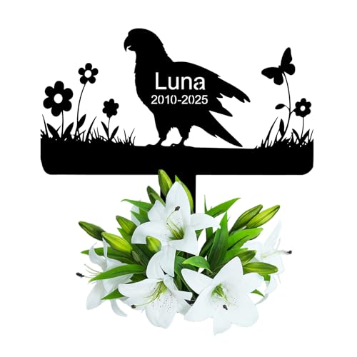 Wondramble Grabstein Papagei für Draußen,grabschmuck Papagei wetterfest,gartenstecker,gedenktafel,Edelstahl grabstecker personalisiert Wondramble Grabstein Papagei für Draußen,grabschmuck Papagei wetterfest,gartenstecker,gedenktafel,Edelstahl grabstecker personalisiert von Wondramble