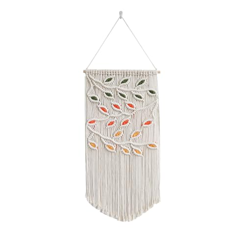 Wondramble Makramee wandbehang,Boho makramee wandteppich,Wohnzimmer,Schlafzimmer,Büro,WandDekoration (Rot) von Wondramble