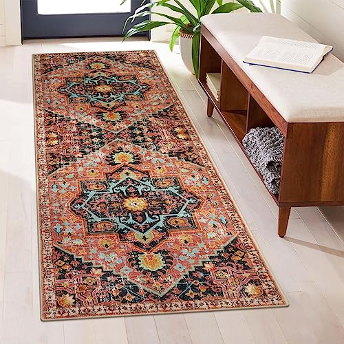 Wonnitar Boho-Läufer für Flur, 60x182 cm, waschbar, Küchenteppich, Läufer, böhmisches Medaillon, weiche Überwurfmatte für Mädchenzimmer, rutschfest, weich, fusselfrei, Nachttisch, Fuchsia Wonnitar Boho-Läufer für Flur, 60x182 cm, waschbar, Küchenteppich, Läufer, böhmisches Medaillon, weiche Überwurfmatte für Mädchenzimmer, rutschfest, weich, fusselfrei, Nachttisch, Fuchsia von Wonnitar