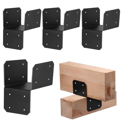 Wonsfuleu 4x4 Holzpfosten Winkelhalter | 4 Stück Balkenverbinder Dachverbinder Trägerhänger,Rostbeständige Hülse Hochbelastbar Für Carport Gartenhaus Dachsparren Innen Außen Wonsfuleu 4x4 Holzpfosten Winkelhalter | 4 Stück Balkenverbinder Dachverbinder Trägerhänger,Rostbeständige Hülse Hochbelastbar Für Carport Gartenhaus Dachsparren Innen Außen von Wonsfuleu