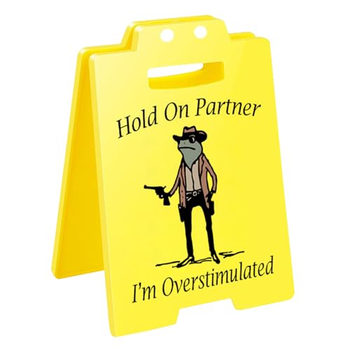 Wonsfuleu Office Overstimulated Schild | Neuartige Humorvolle Bürodekoration | Deko Für Wohnzimmer Schlafzimmer Auto von Wonsfuleu