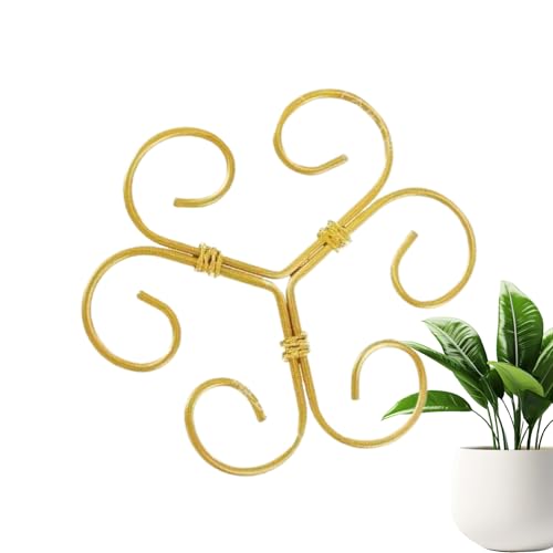 Wonsfuleu Pflanzenstabilisator Für Innenbereich | Wiederverwendbare Verstellbare Eisen Blumenstielhalterung | Gartenbedarf Für Balkon Zuhause Gewächshaus Geldbaum Orchidee von Wonsfuleu