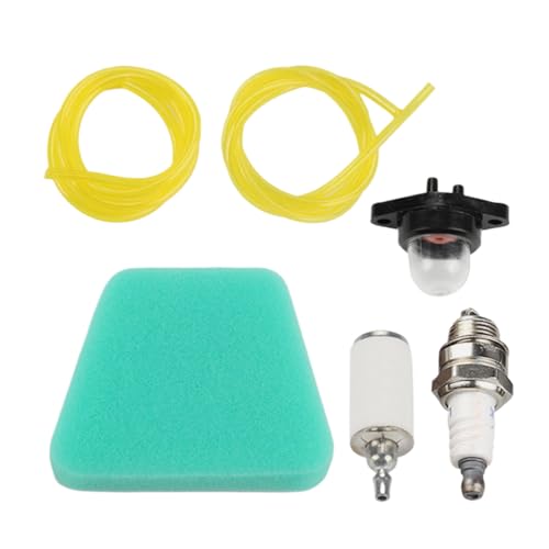 Wonsfuleu Rasenmäher Luftfilter,Grasschneider Filter - Mähmaschine Zubehör Schlauch Zündkerzen Set von Wonsfuleu