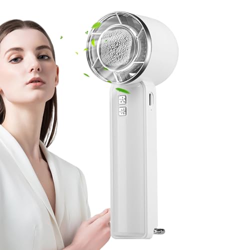 Wonsfuleu Reise Handgehaltener Ventilator | 5-Stufen Aufladbarer Kühllüfter,Leises Gerät Mit Kaltluft Und USB-Aufladung 2000mAh Akku Für Camping Zuhause Unterwegs Picknick Schule Wonsfuleu Reise Handgehaltener Ventilator | 5-Stufen Aufladbarer Kühllüfter,Leises Gerät Mit Kaltluft Und USB-Aufladung 2000mAh Akku Für Camping Zuhause Unterwegs Picknick Schule von Wonsfuleu