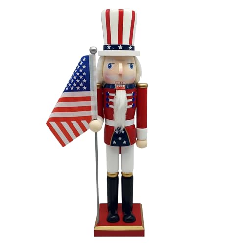 Wonsfuleu Soldaten Statue - Holz Figur Für Nationalfeiertag - Traditionelle Soldaten Skulptur Als Festtagstischdekoration Für Wohnbereich Eingangsbereich Wonsfuleu Soldaten Statue - Holz Figur Für Nationalfeiertag - Traditionelle Soldaten Skulptur Als Festtagstischdekoration Für Wohnbereich Eingangsbereich von Wonsfuleu