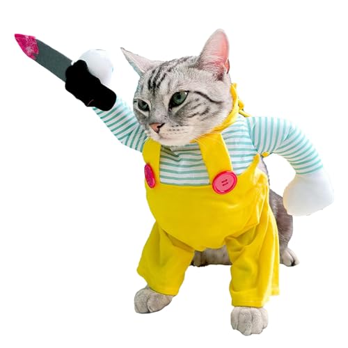 Wonsfuleu Tödliches Hundekostüm, Halloween-Katzenkostüme - Neuartige Assassinen-Cosplay-Katzenkostüme,Halloween-Haustier-Outfit, Foto-Requisiten, kreatives Design für Katzen und kleine Hunde Wonsfuleu Tödliches Hundekostüm, Halloween-Katzenkostüme - Neuartige Assassinen-Cosplay-Katzenkostüme,Halloween-Haustier-Outfit, Foto-Requisiten, kreatives Design für Katzen und kleine Hunde von Wonsfuleu