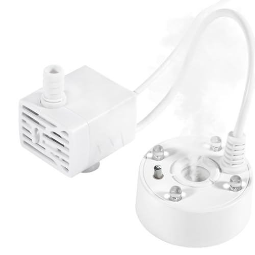 Wonsfuleu Wassernebel-Nebelmaschine, Wasserzerstäuber-Nebelmaschine - Zerstäuber Nebelmaschine Nebelmaschine - Ultraschall-Nebelgerät mit LED-Lichtern, Teichnebler, Nebelgerät von Wonsfuleu