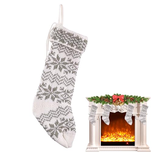 Wonsfuleu Weihnachtsbaum Strumpfe | Deko Weihnachtsstrümpfe,Gestrickte Saisonale Leckereien Tasche Für Ferienhaus Wohnung Hotel Urlaub von Wonsfuleu