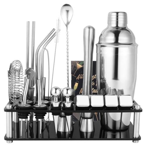 Wonsunte Cocktail-Set 750 Ml Boston-Shaker-Set Aus Edelstahl Barkeeper-Cocktail-Werkzeug Mit Rezeptbuch Zum Mixen Von Getränken Für Die Home-Bar-Party von Wonsunte