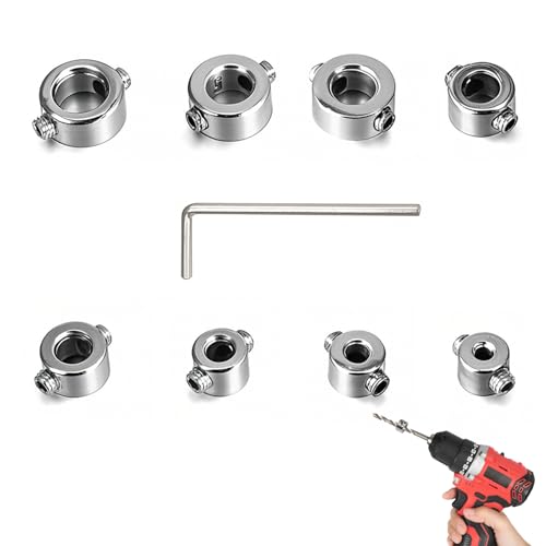 8-Teiliges Set Positionierer Ring für Bohrer, Bohrtiefenbegrenzer Set, Bohrtiefe Kontrolle, 3-10mm Präzise Bohrtiefenbegrenzer Begrenzen, Anschlagringe für Holzbearbeitungsbohrer 8-Teiliges Set Positionierer Ring für Bohrer, Bohrtiefenbegrenzer Set, Bohrtiefe Kontrolle, 3-10mm Präzise Bohrtiefenbegrenzer Begrenzen, Anschlagringe für Holzbearbeitungsbohrer von Wonuante