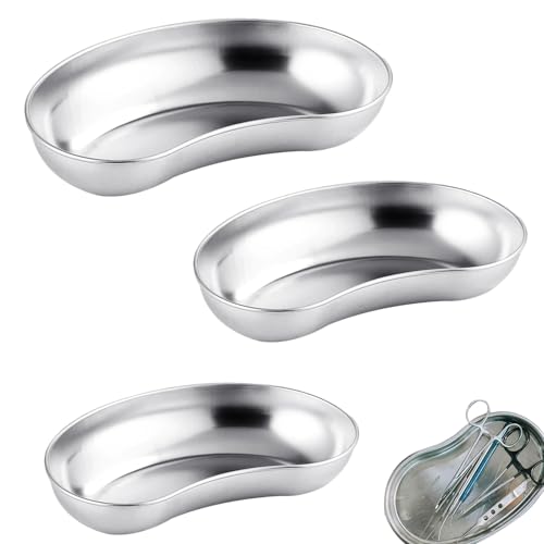 Chirurgische Nierenschale,3Stk Nierenschale Curved Trays,Edelstahl Nierenschale,Edelstahl Medizinisches,Labortablett Nützliches Werkzeug,Trays Laborschalen,Wiederverwendbare Tabletts für Aufbewahrung Chirurgische Nierenschale,3Stk Nierenschale Curved Trays,Edelstahl Nierenschale,Edelstahl Medizinisches,Labortablett Nützliches Werkzeug,Trays Laborschalen,Wiederverwendbare Tabletts für Aufbewahrung von Wonuante